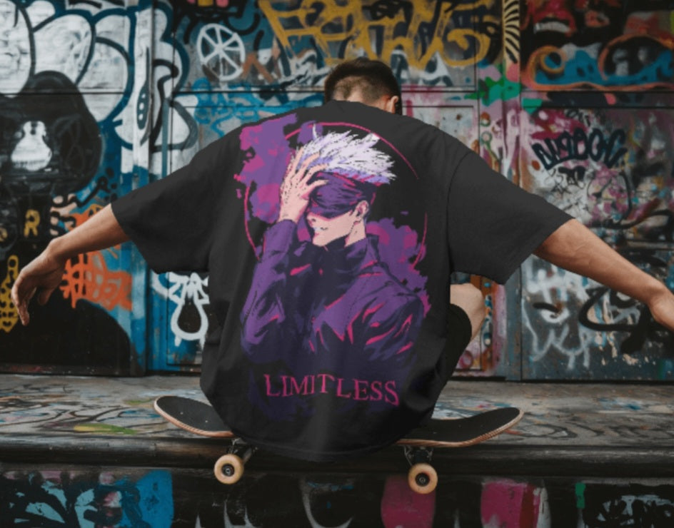 Oversized tee - “Limitless x Satoru Goju ”