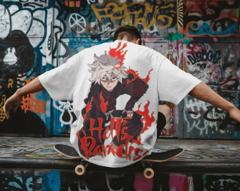 Oversized tee - “Hell’s paradise”