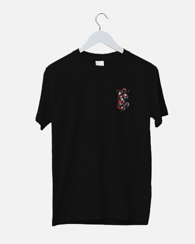 front and back print oversized tee -"trust no one - snake"