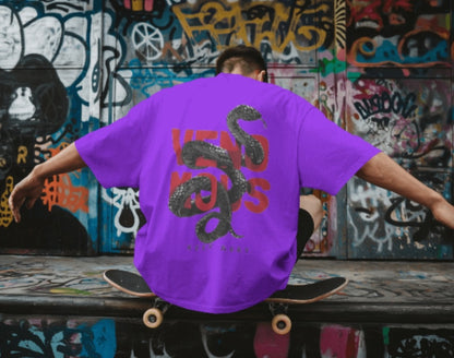 oversized tee - "venomous - snake"