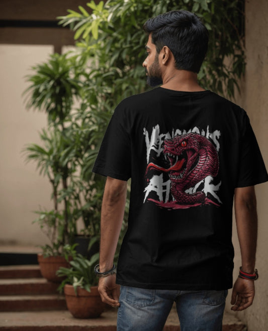 oversized tee - "venomous attack"