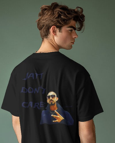 oversized tee - "jatt don't care"